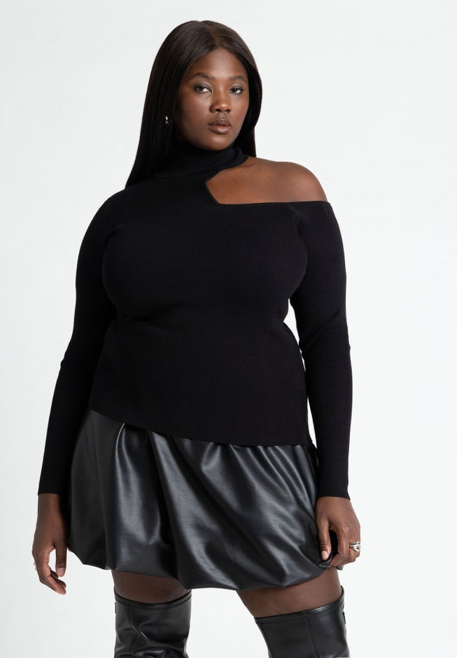 Shoulder Cutout Sweater image number null