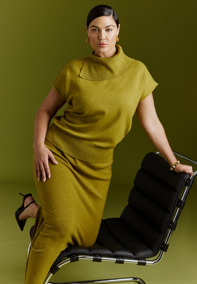 Asymmetrical Turtleneck Sweater image number 0