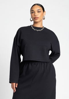 Oversized Cropped Sweatshirt