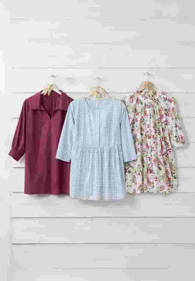Three-Quarter Sleeve Full Placket Blouse image number 1