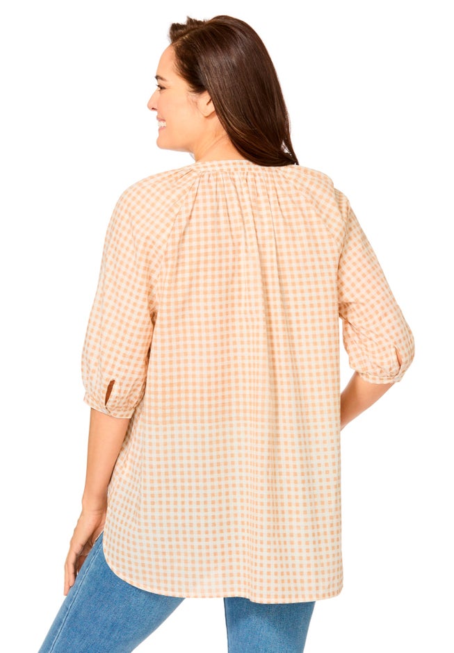 Three-Quarter Sleeve Full Placket Blouse image number 1