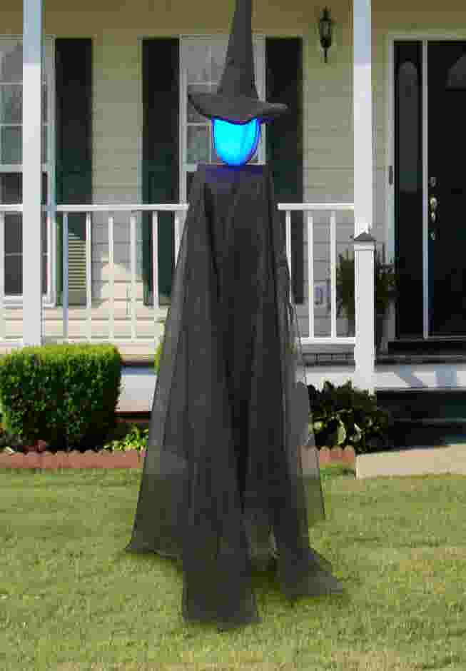 60" Pre-Lit 2-in-1 Hanging Witch image number 2