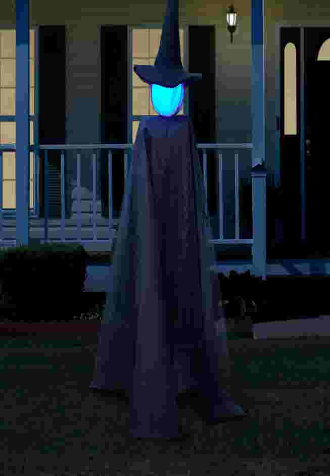 60" Pre-Lit 2-in-1 Hanging Witch image number 0