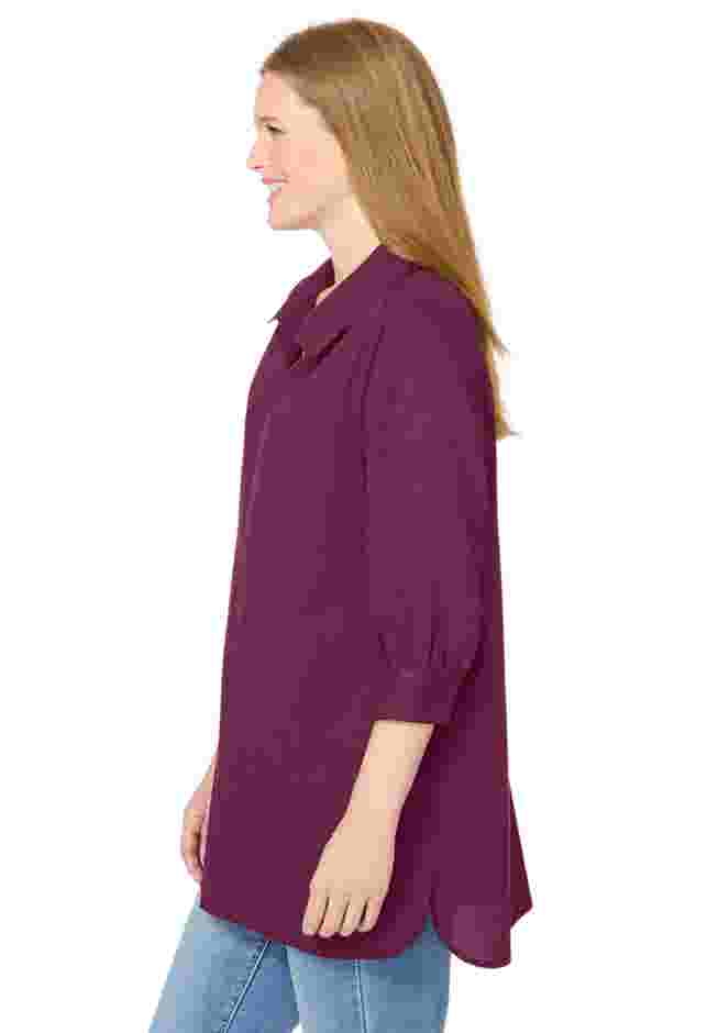 Three-Quarter Sleeve Popover Blouse image number 2