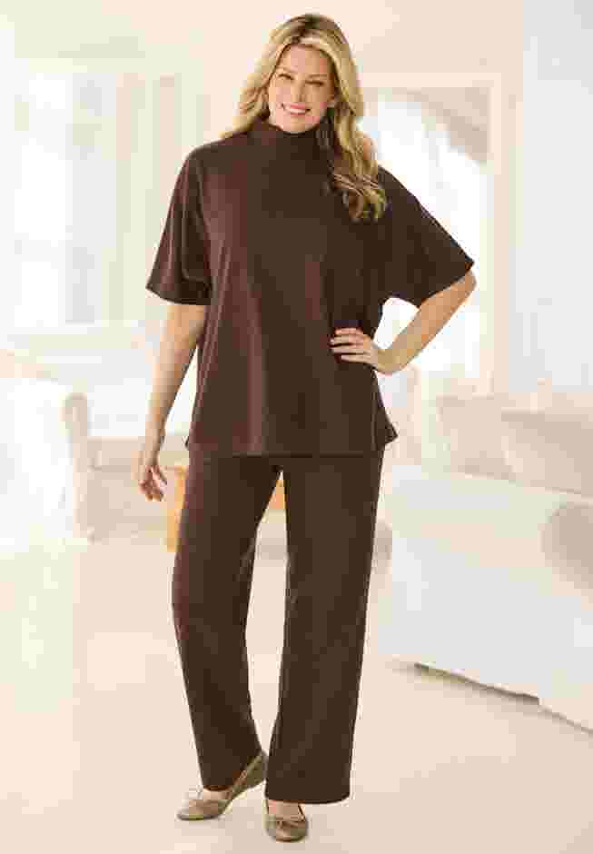 Ribbed-Knit Pant Set image number 0