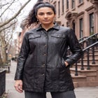 Long Leather Jacket image number 0