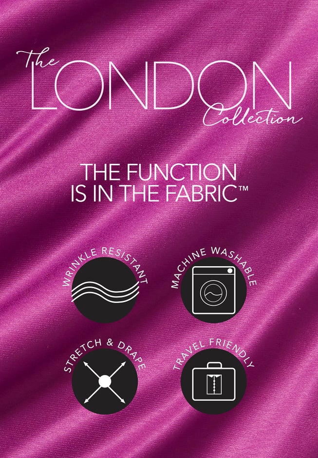 Stretch Knit Mesh Inset Sleeve Tunic image number 4