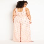 Halter Clipped Jacquard Jumpsuit image number null