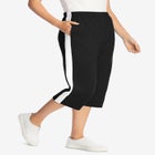 Side-Stripe Cotton French Terry Capri image number null