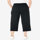 Side-Stripe Cotton French Terry Capri image number null