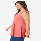 Sleeveless Fit-And-Flare Tunic Top image number null
