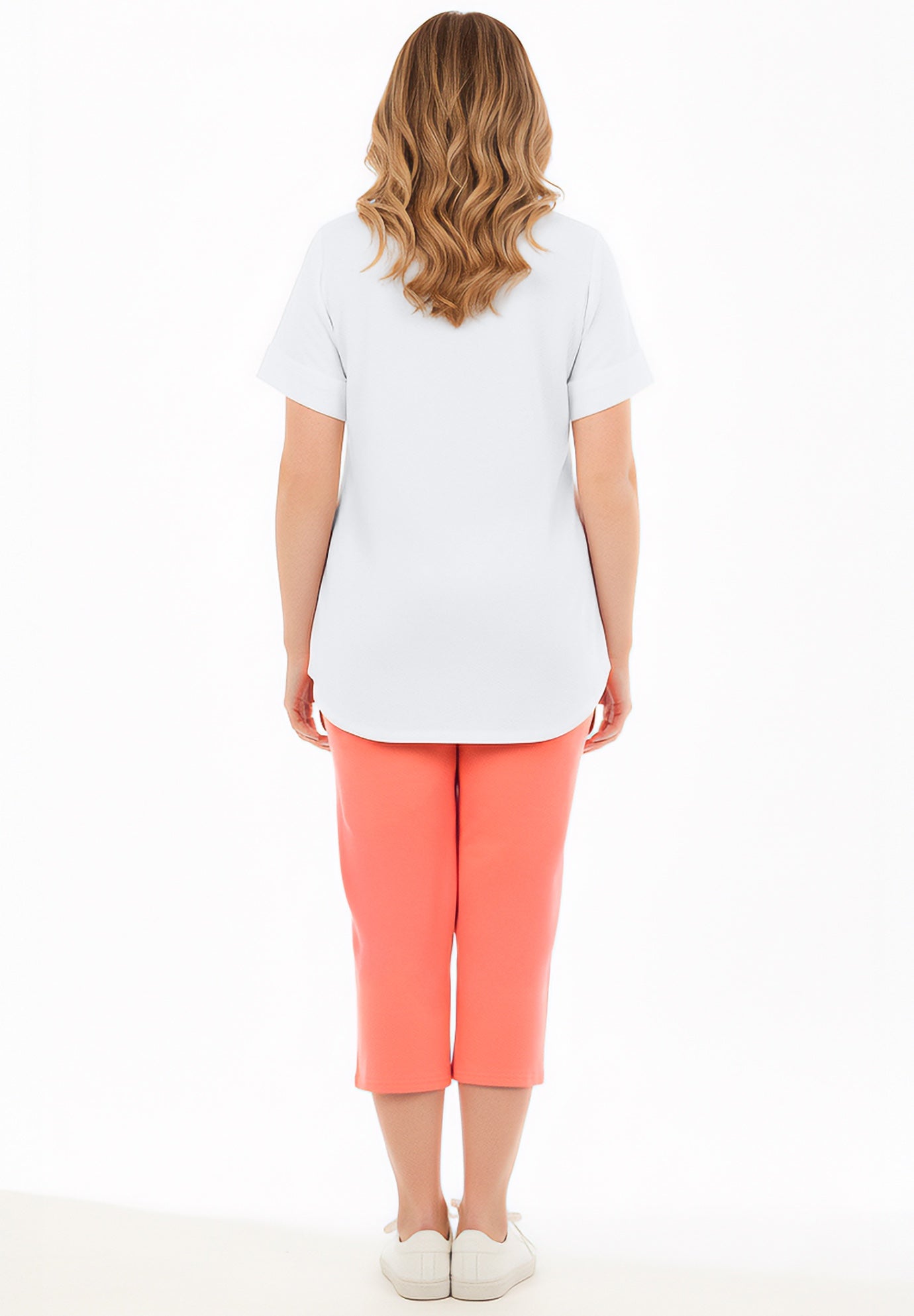 Two-Piece V-Neck Tunic & Capri Set image number 1
