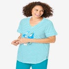 Two-Piece V-Neck Tunic & Capri Set image number 3
