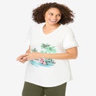 Two-Piece V-Neck Tunic & Capri Set image number null