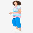 Two-Piece V-Neck Tunic & Capri Set image number null