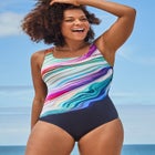 Chlorine Resistant Crossback One Piece Swimsuit image number null