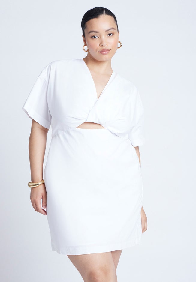 Poplin Twist Mini Dress image number 3