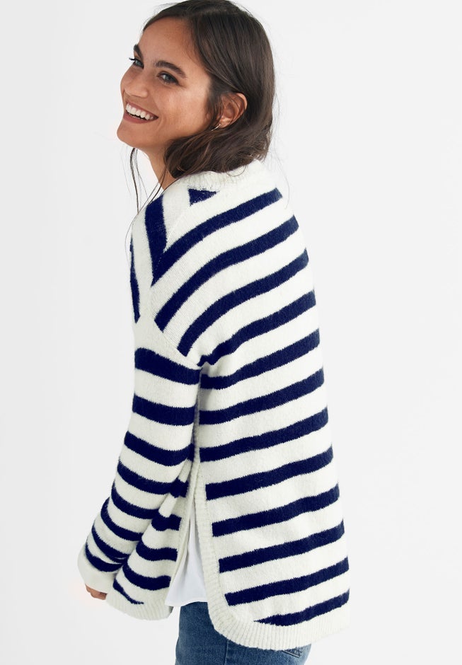 Striped Tunic Sweater image number 1