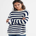 Striped Tunic Sweater image number null