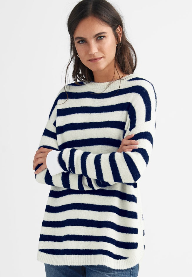 Striped Tunic Sweater image number 0