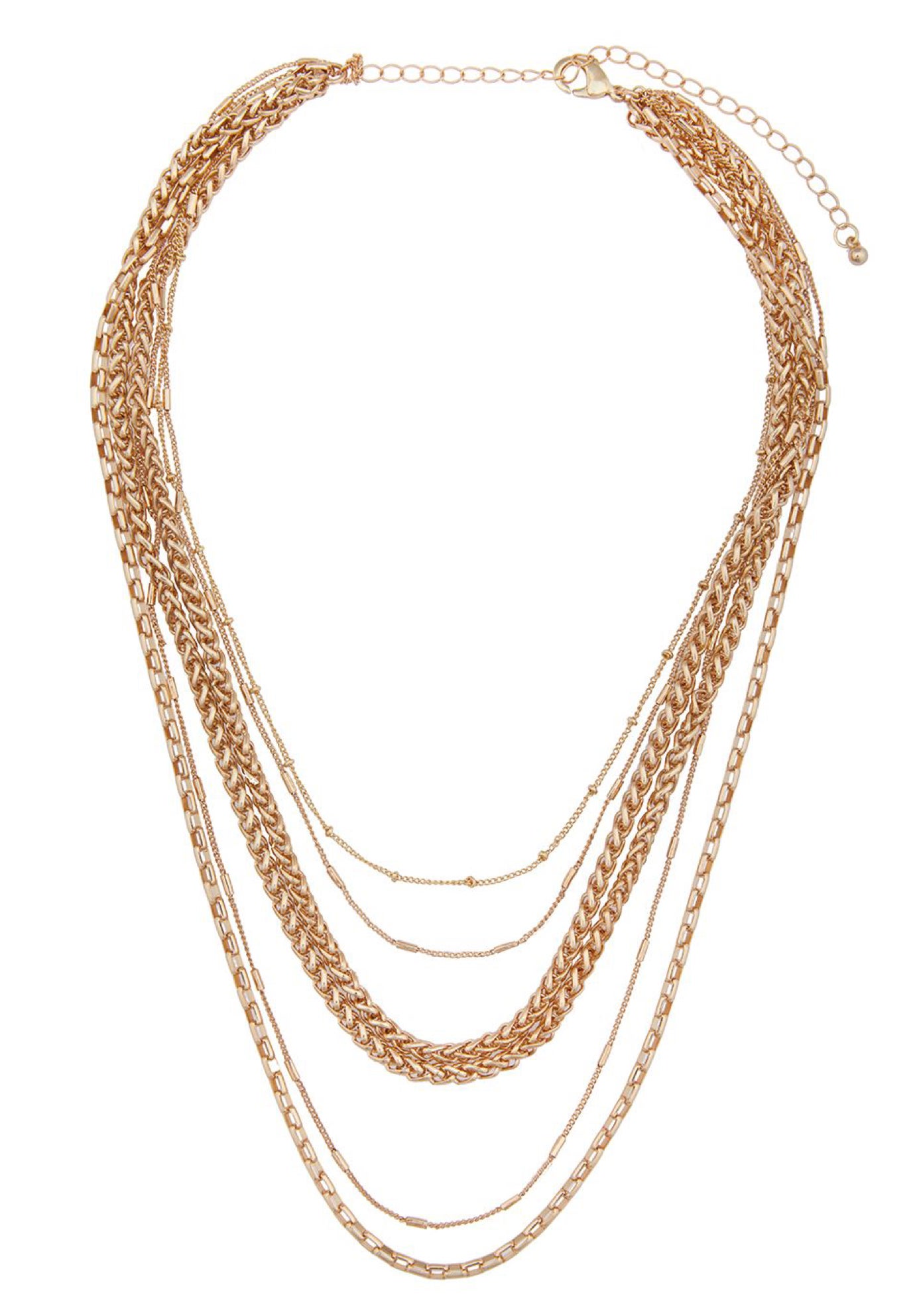 Multi Layered Detail Chain Necklace image number 0