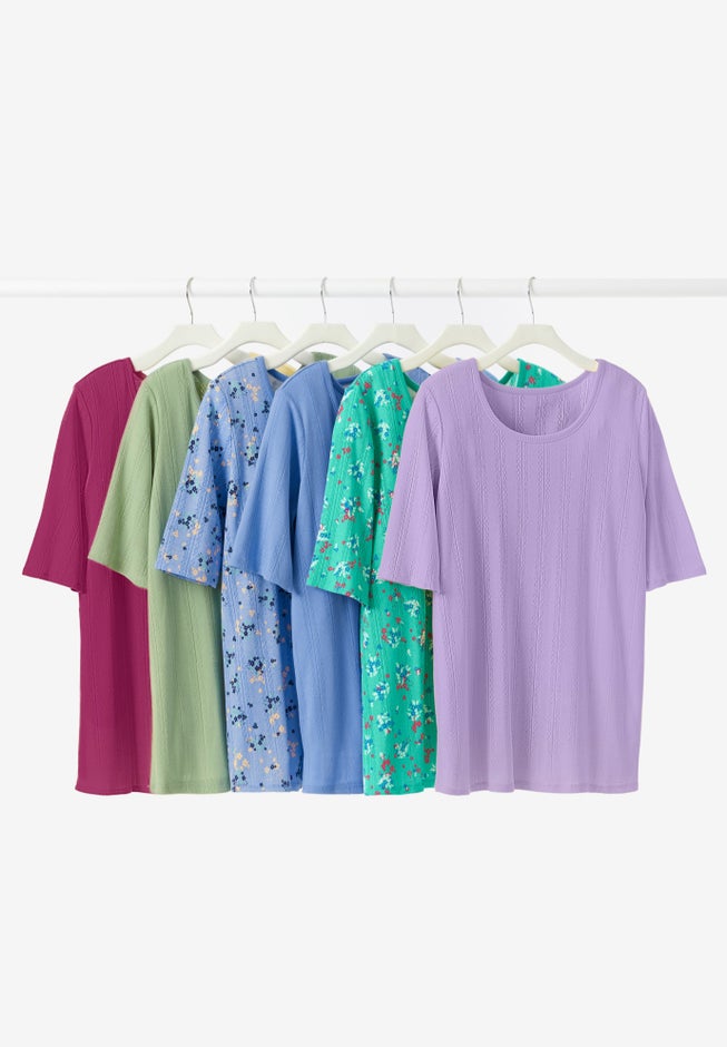 Pointelle Scoopneck Tee image number 3