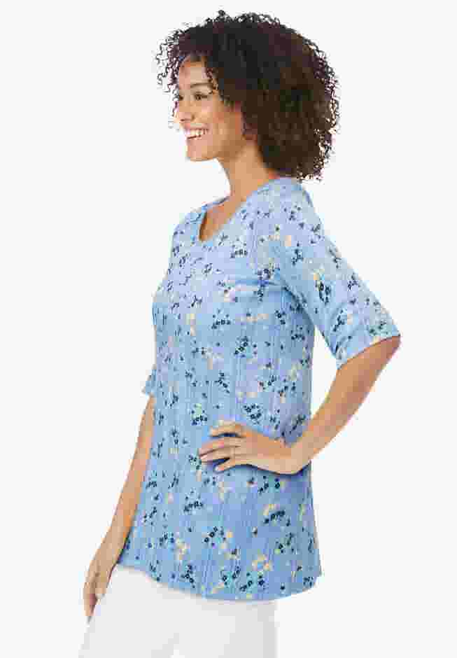 Pointelle Scoopneck Tee image number 2