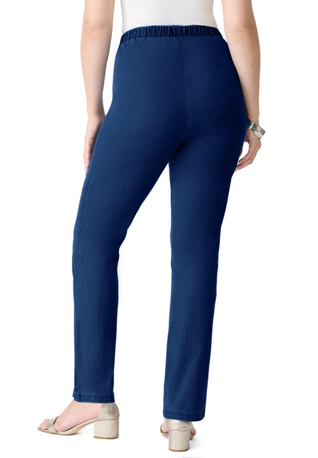 Plus Size Comfort Stretch Straight Leg Jean image number 4