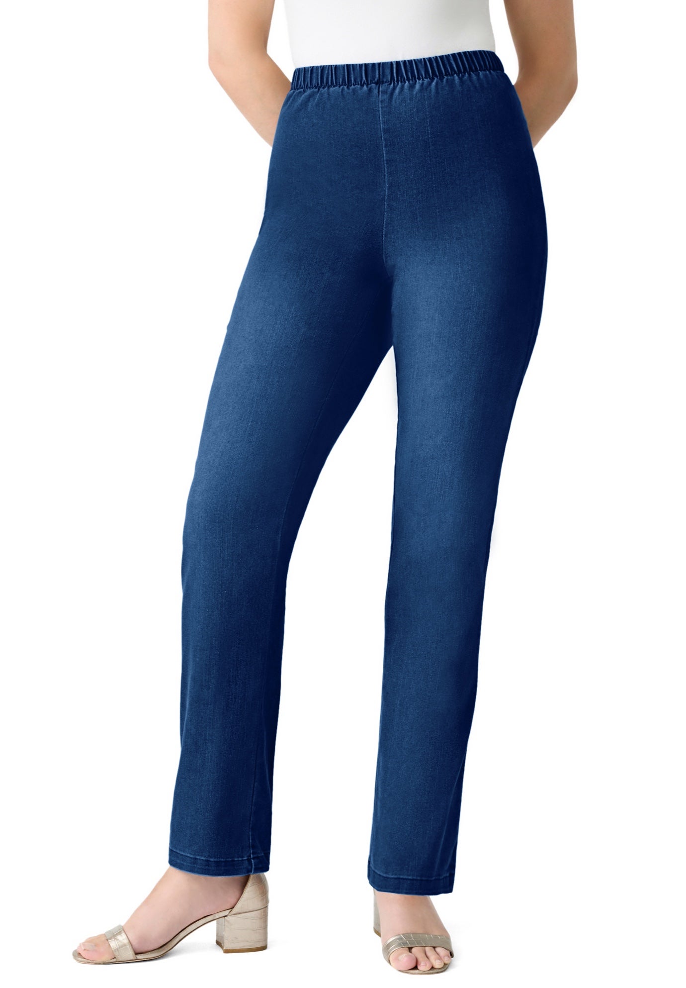 Plus Size Comfort Stretch Straight Leg Jean image number 3