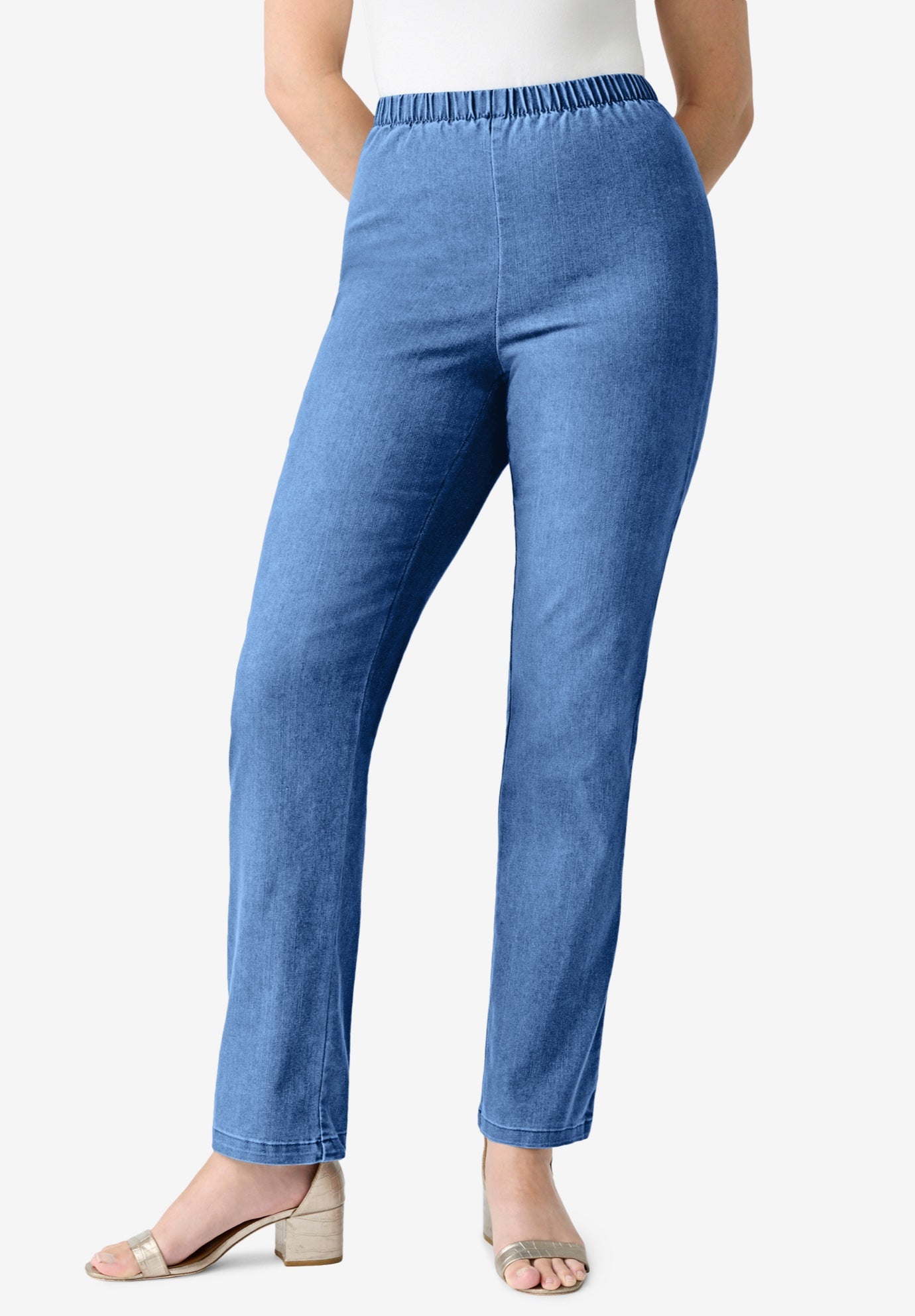 Plus Size Comfort Stretch Straight Leg Jean image number 0
