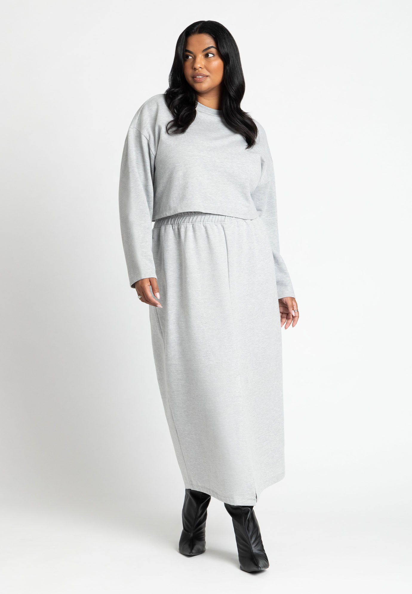 Maxi French Terry Skirt image number 1