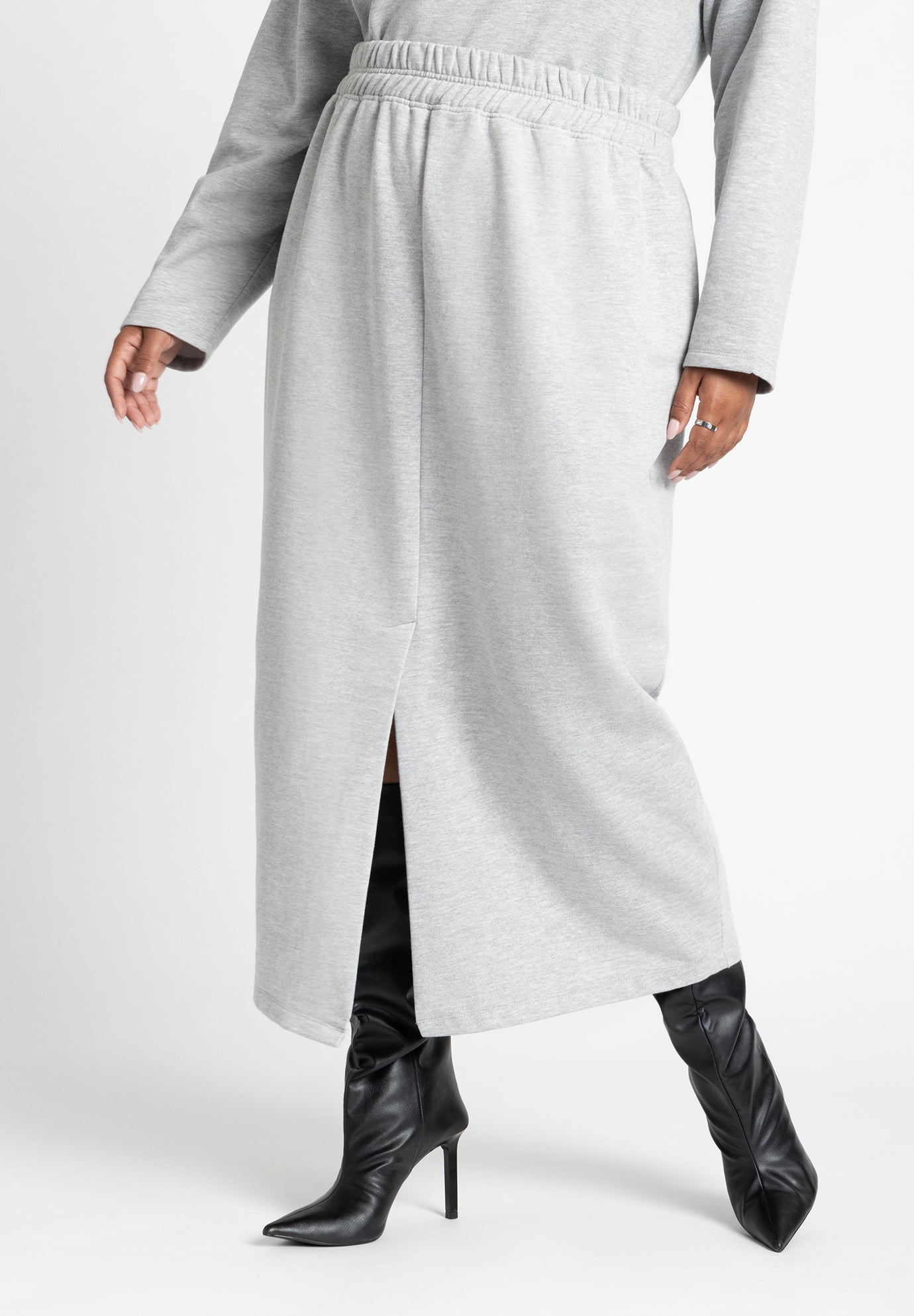 Maxi French Terry Skirt image number 2