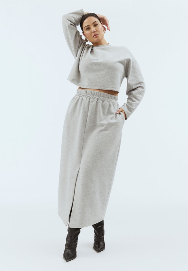 Maxi French Terry Skirt image number 0