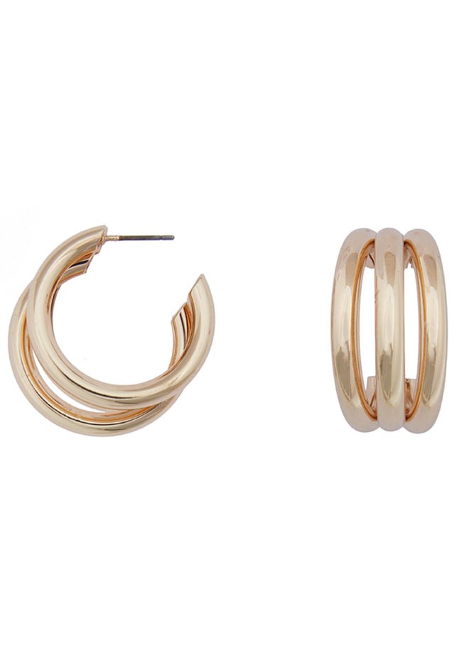 Triple Hoop Earrings image number null