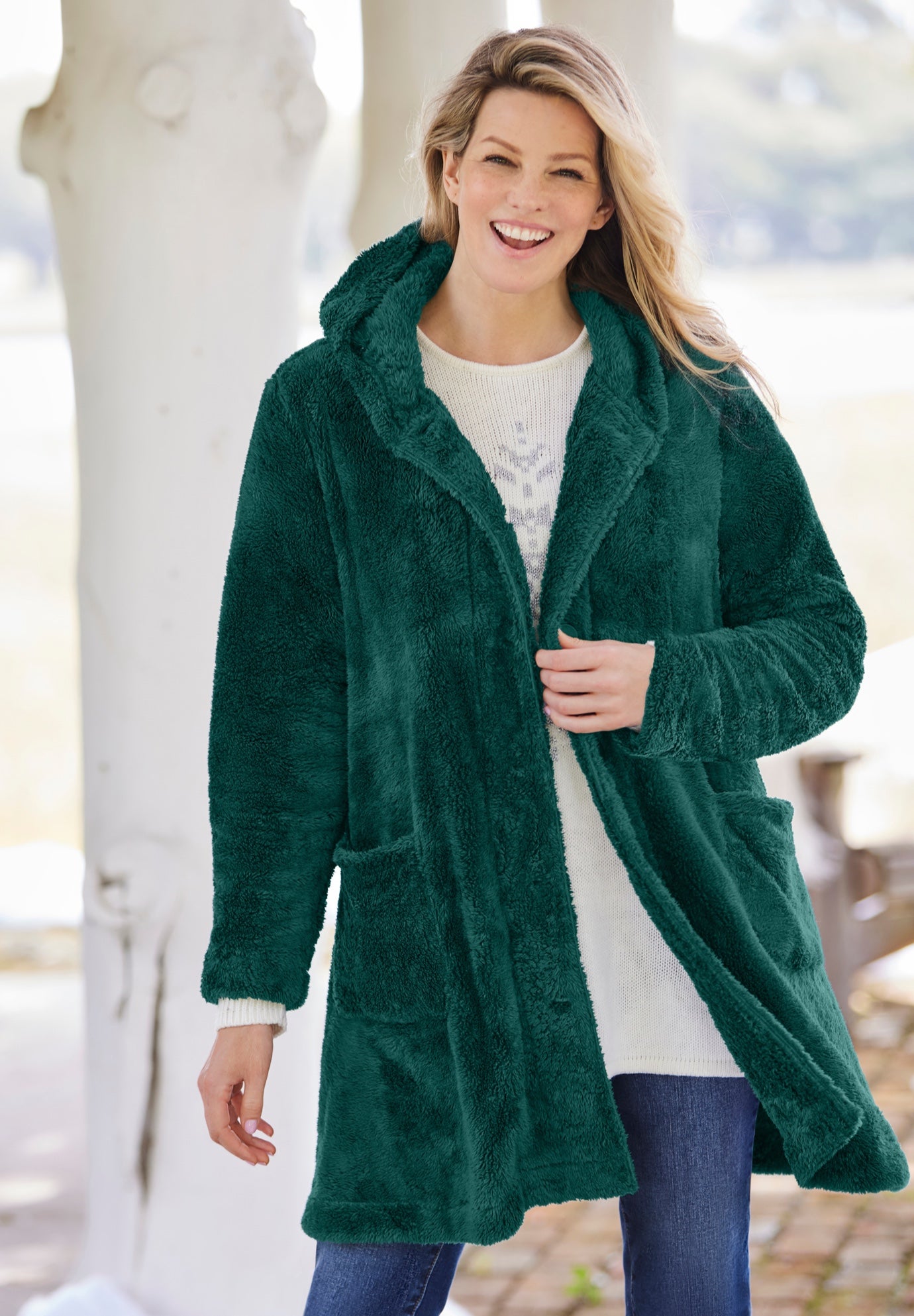Swing Fleece Coat image number 1