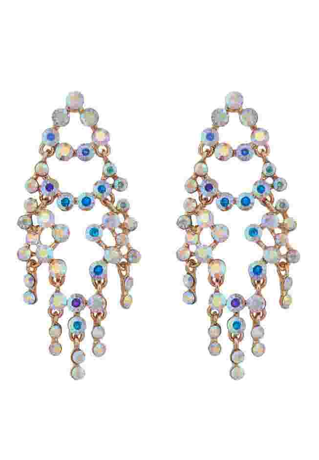 Circle Gem Chandelier Earrings image number 0