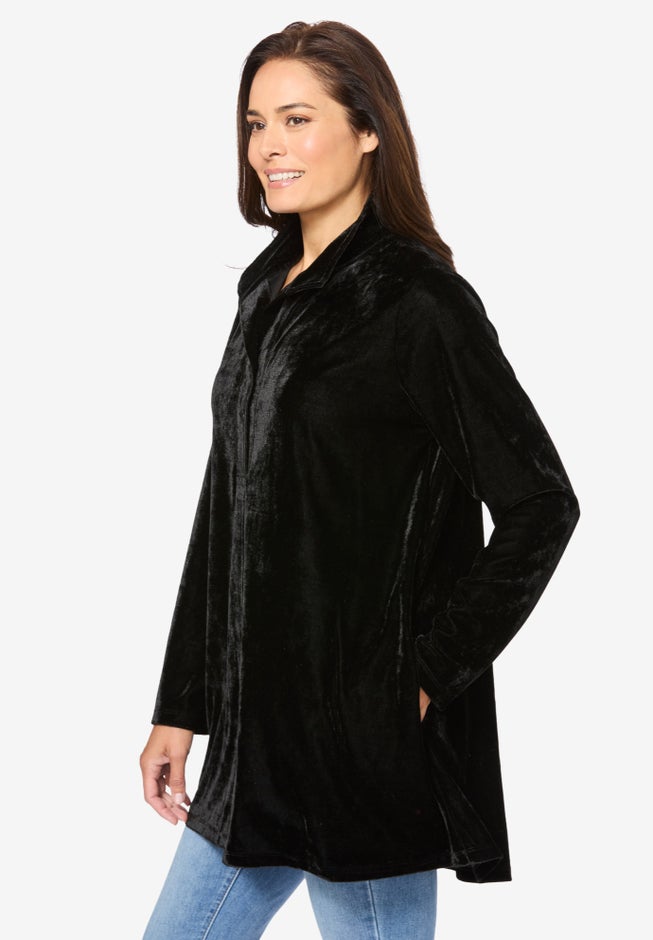 Velour Henley Swing Tunic image number 2