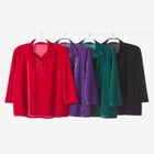 Velour Henley Swing Tunic image number null