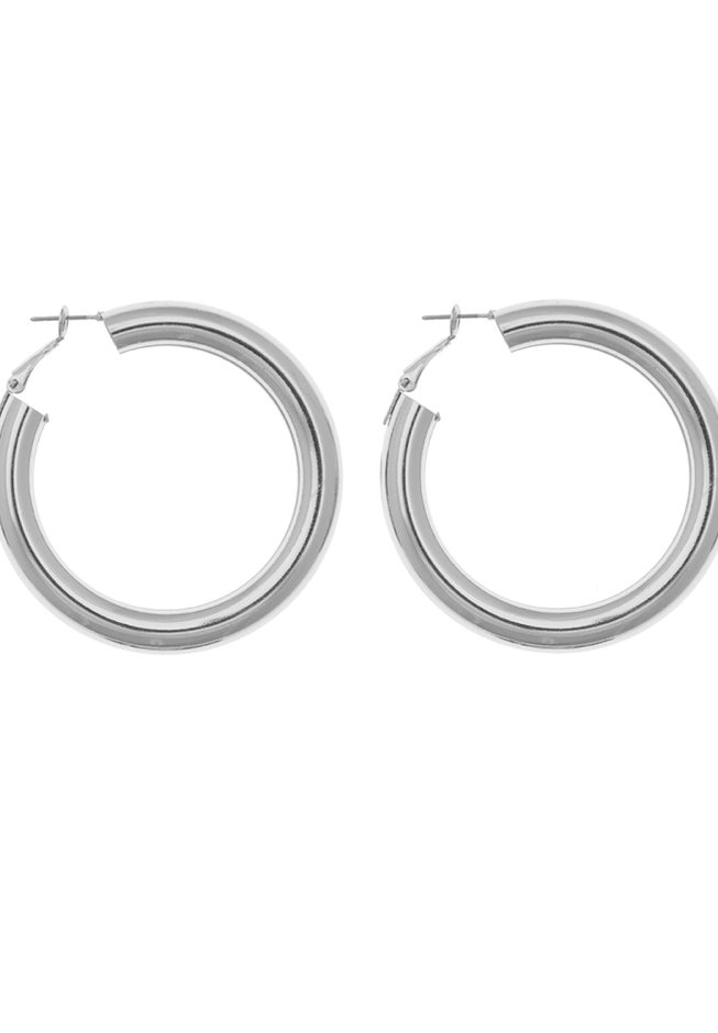 Oversized Rounded Hoop Earrings image number null