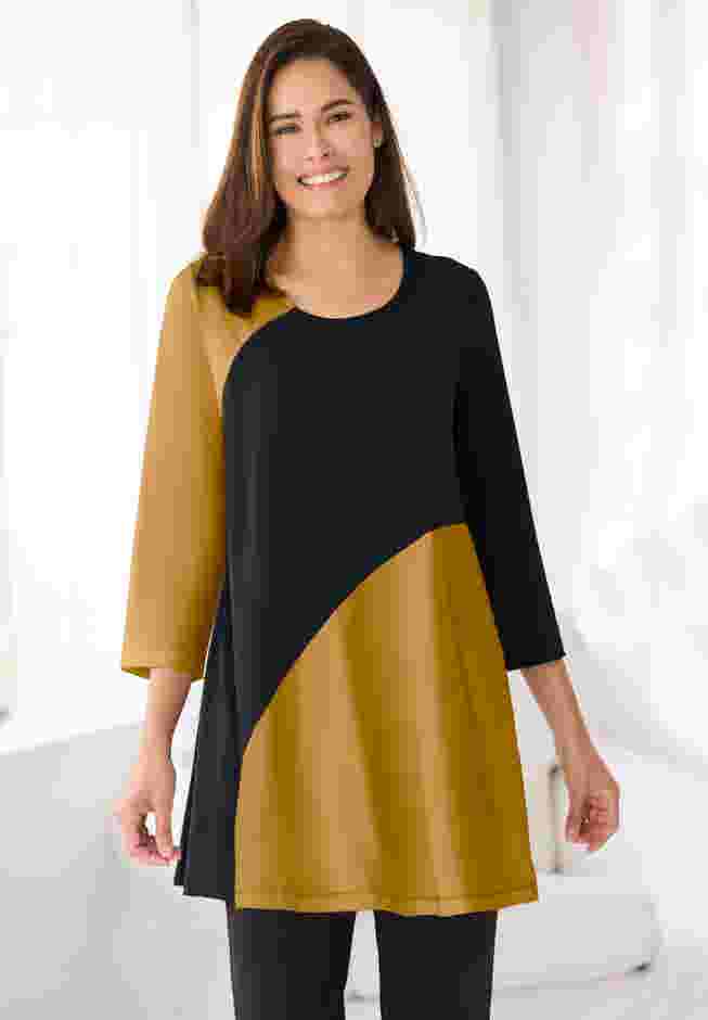 Knit Colorblock Tunic image number 0