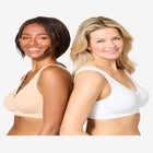 Comfort Choice® 2-Pack Cotton Full Coverage Bra image number null