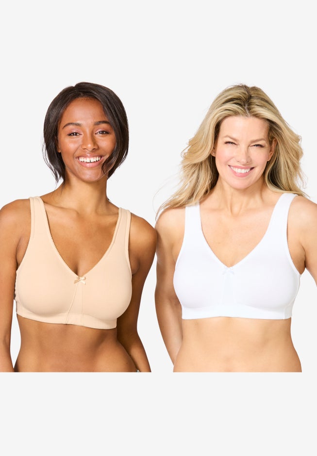 Comfort Choice® 2-Pack Cotton Full Coverage Bra image number 0