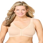 Catherines Front-Close Cotton Comfort Bra image number null