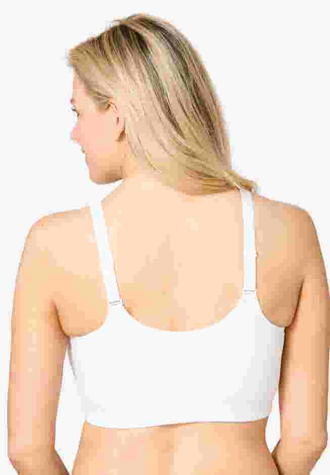 Catherines Front-Close Cotton Comfort Bra image number 1