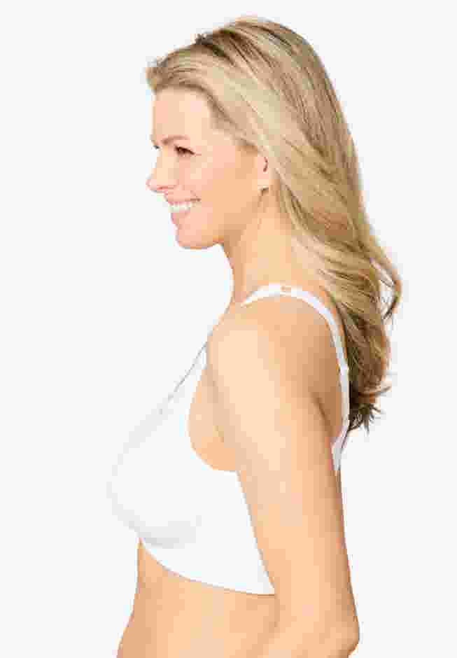 Catherines Front-Close Cotton Comfort Bra image number 2