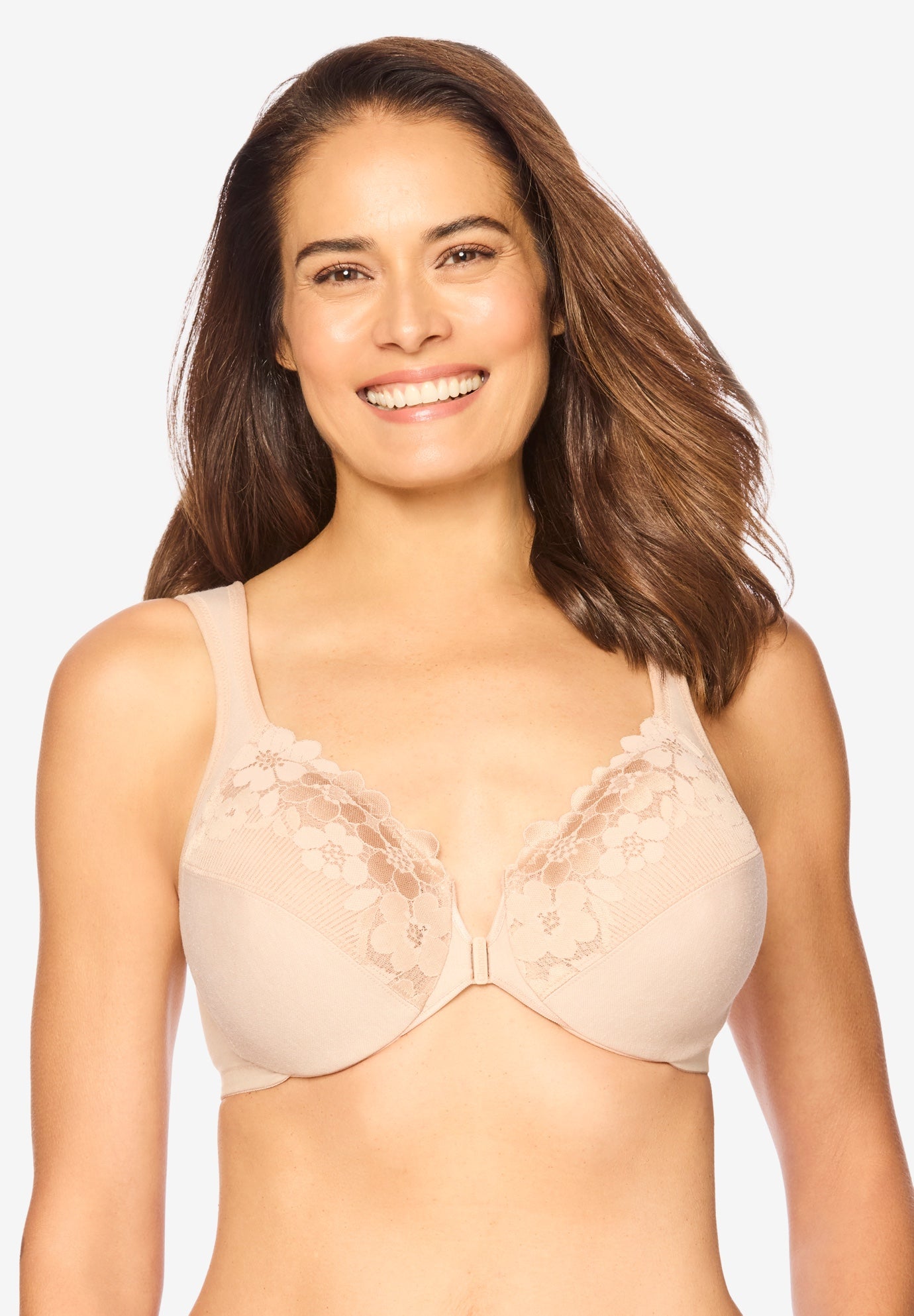 Glamorise® Wonderwire® Front-Close Cotton Underwire Bra 1241 image number 0