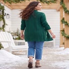 Cashmiracle&trade; Buttonfront Cable Cardigan image number 1