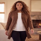 Cashmiracle&trade; Buttonfront Cable Cardigan image number 0