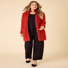 Cashmiracle&trade; Buttonfront Cable Cardigan image number null