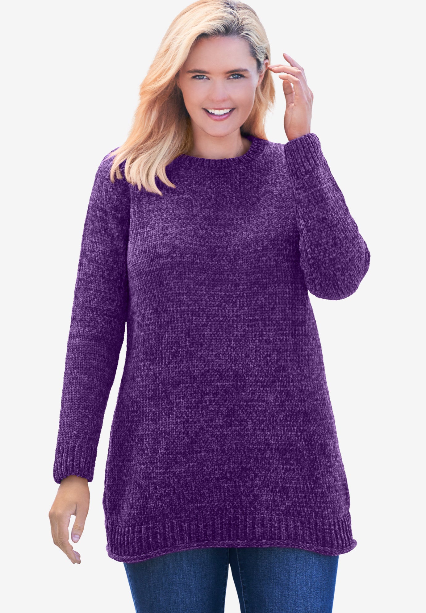 Crewneck Chenille Sweater image number 0
